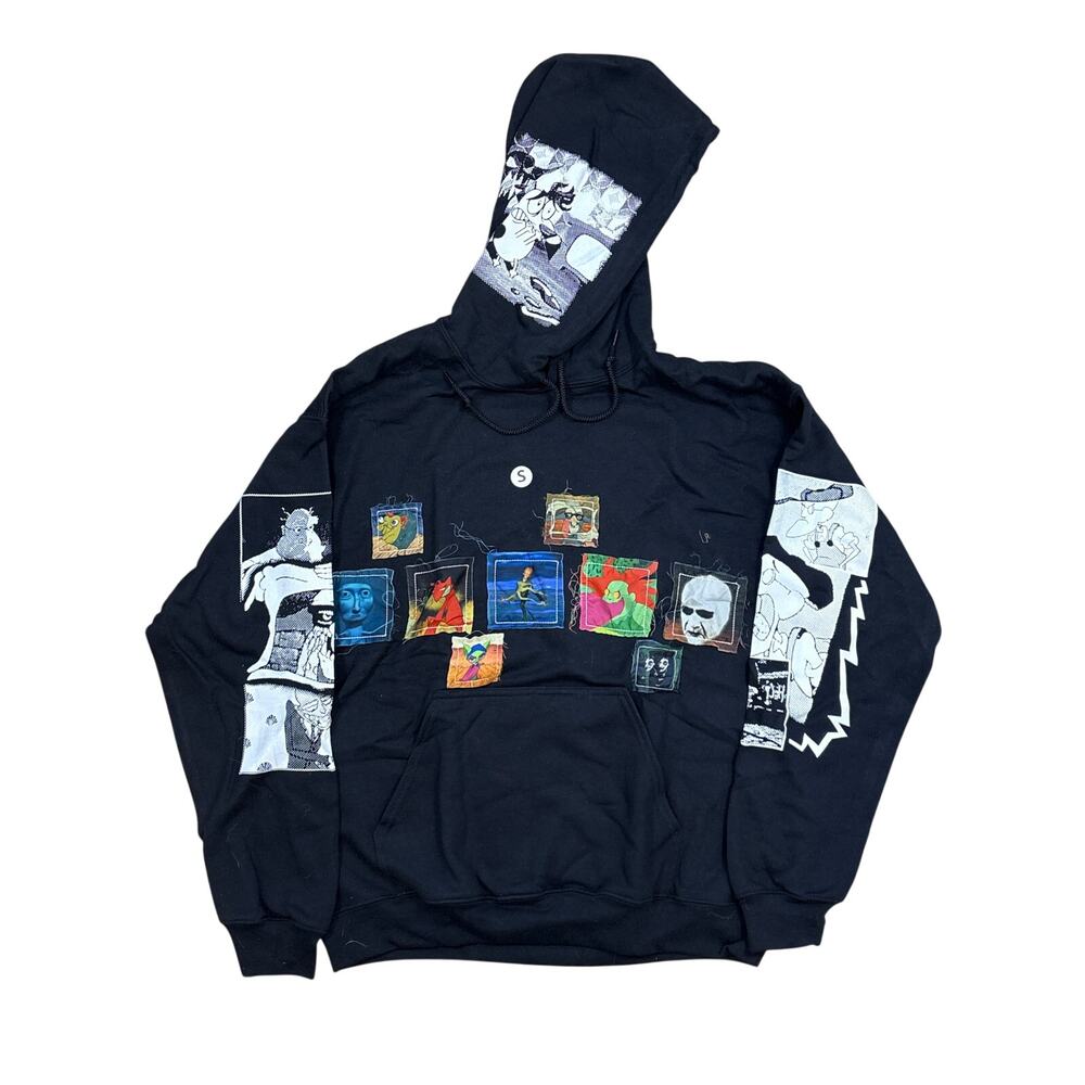 Ghost Supply Patchwork Courage Cowardly Dog Rare discontinued Hoodie graphic S